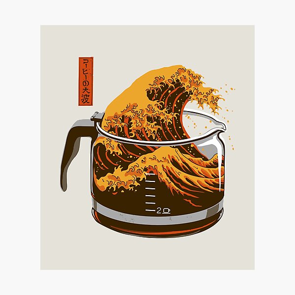 Die große Welle des Koffeins Fotodruck