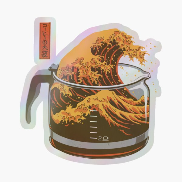 Aperçu de l'œuvre La grande vague de caféine créée et vendue par Elan Harris.