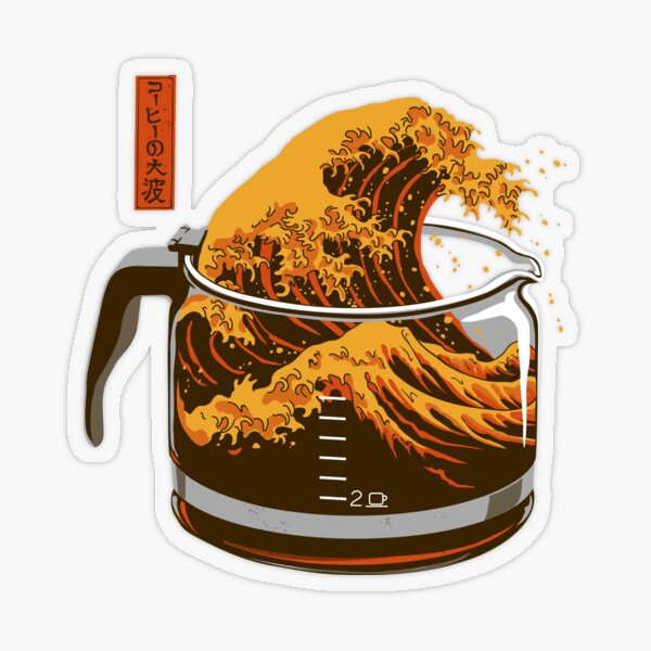 Item preview, The Great Wave of Caffeine designed and sold by Elan Harris.