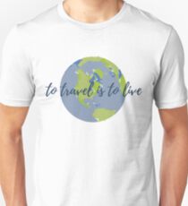 Camiseta unisex Viajar es vivir