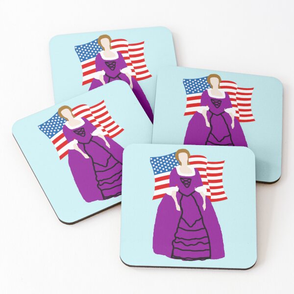 Item preview, Purple Colonial Woman with American Flag designed and sold by eevee135.