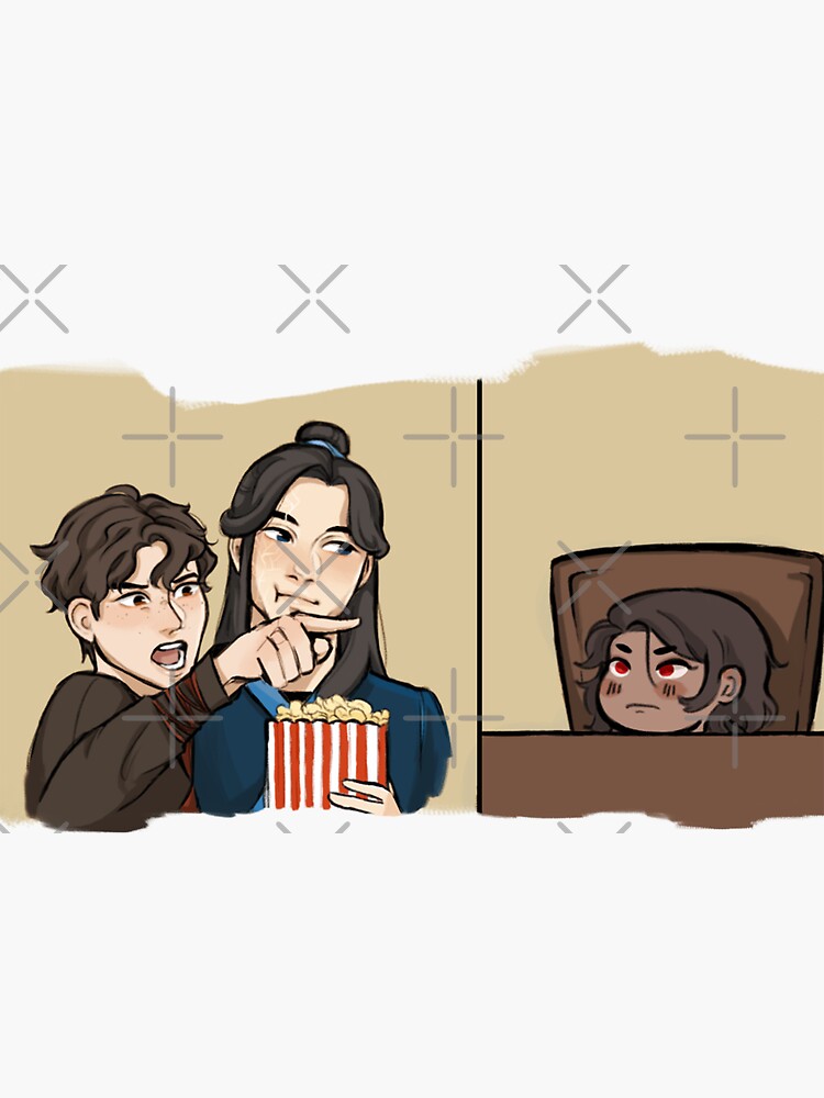 "Kitay Yelling At Rin" Sticker for Sale by jasminepages | Redbubble