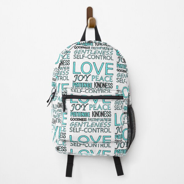 Item preview, Fruit of the Spirit Black and Baby Blue Text on White Background designed and sold by aheartforgod.