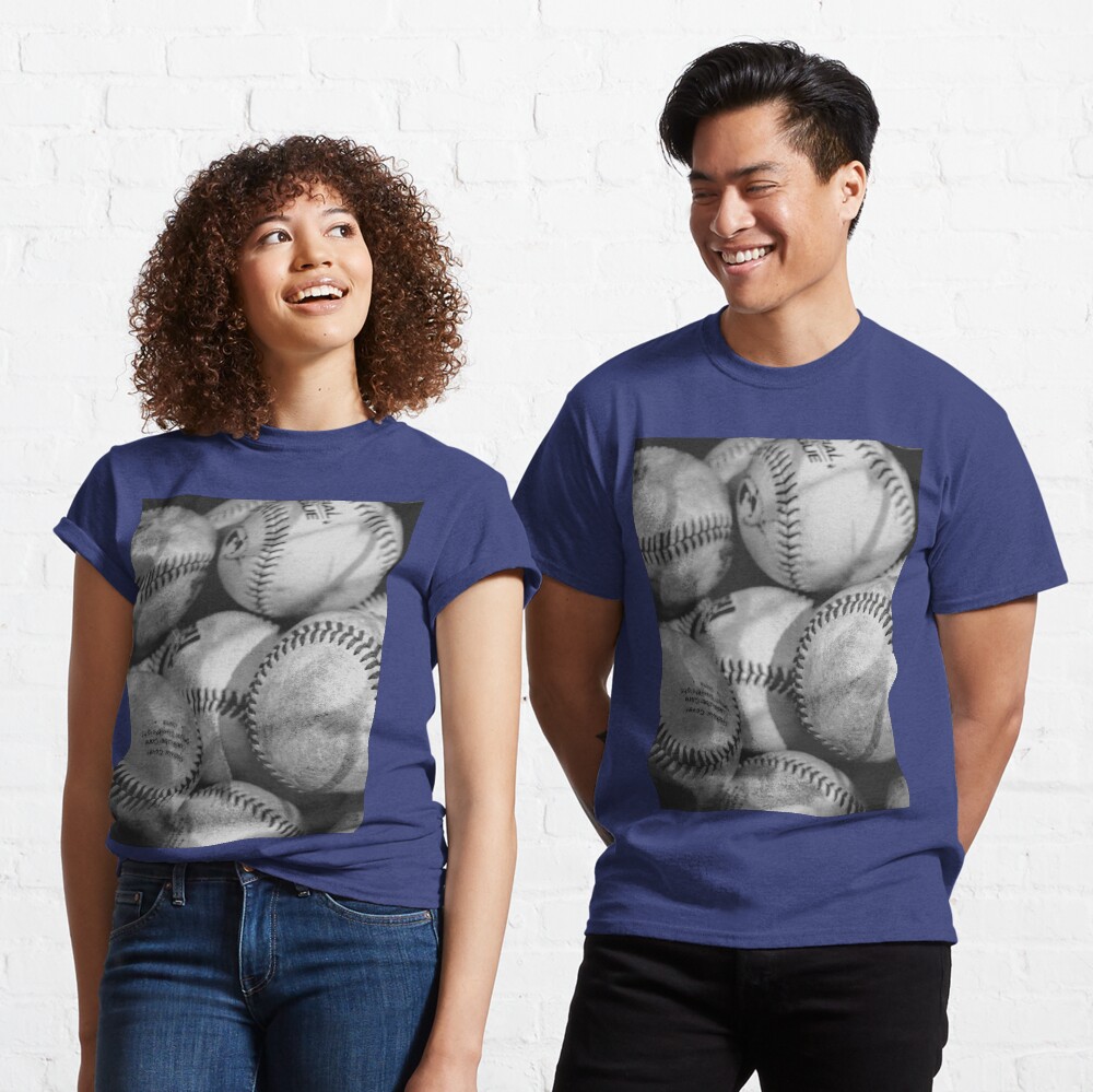 Baseballs in Black and White Classic T-Shirt