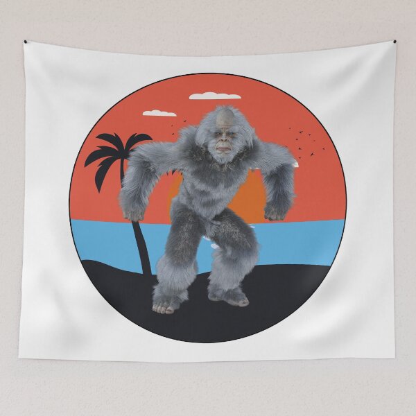 Item preview, Big foot shirts for men, big foot hats, big foot stickers, big foot o'clock, big foot masks, big foot phone cases, big foot shower curtain, big foot mats  designed and sold by Poussyarts.
