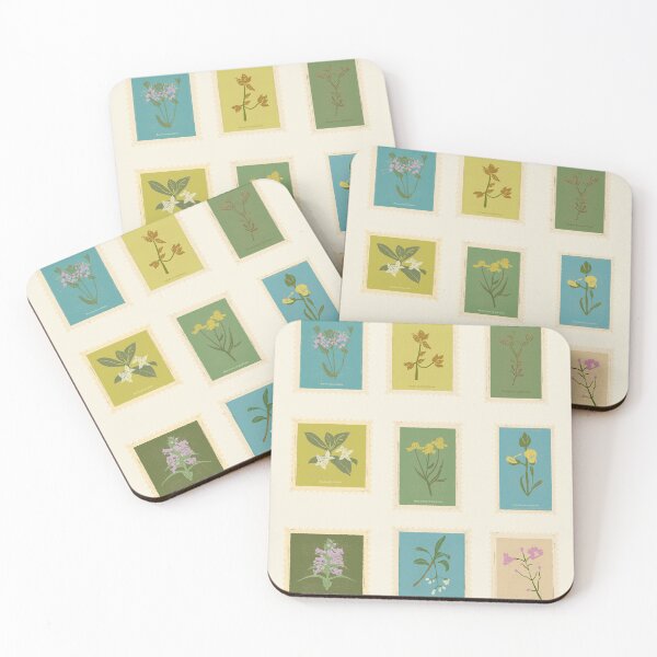 Item preview, Flower postage stamps  designed and sold by SkyisBright.