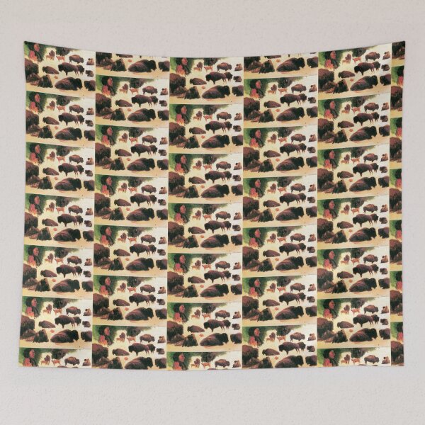 Item preview, 'Study of Buffaloes' by Bierstadt (Reprint) designed and sold by Classic Visions Gallery.