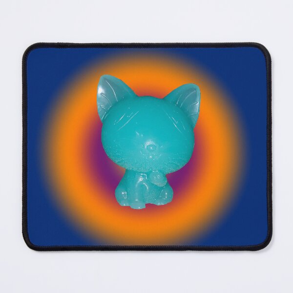 Item preview, Blue Resin Kitty with circle background designed and sold by eevee135.