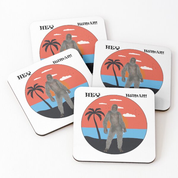 Item preview,  Big foot hey human shirts for men, big foot hey human hats, big foot hey human stickers, big foot hey human o'clock, big foot hey human masks, big foot hey human phone cases  designed and sold by Poussyarts.