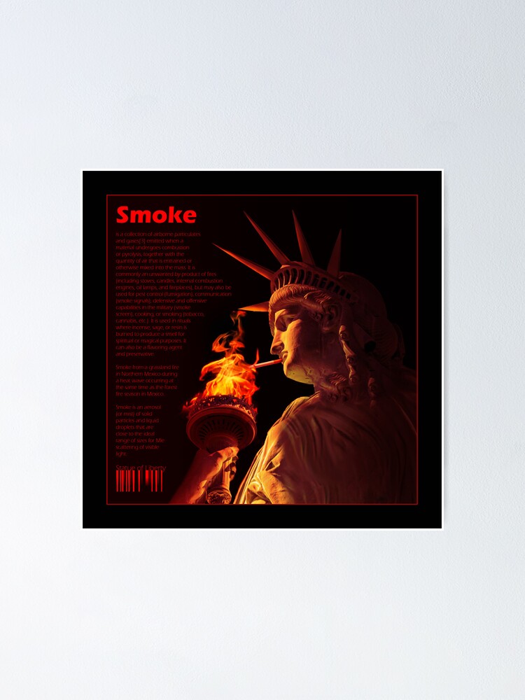 "Smoke ( Statue of Liberty )" Poster for Sale by AKDesigner99 Redbubble