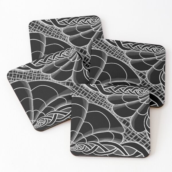 Item preview, Abstract Black and White Zentangle Inspired  designed and sold by Yumikit.