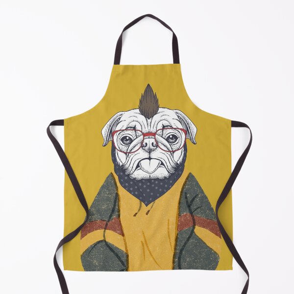 Item preview, Cozy Pug with a mohawk chillin in his hoodie designed and sold by tmdaliggr.