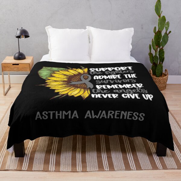 Item preview, Asthma Awareness - Support the Fighters Admire the Survivors Remember the Angels Never Give Up designed and sold by whlrcheryl.