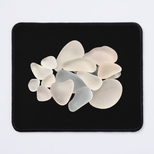 Item preview, Glowing White Seaglass on Velvet Black designed and sold by LeslieMac713.