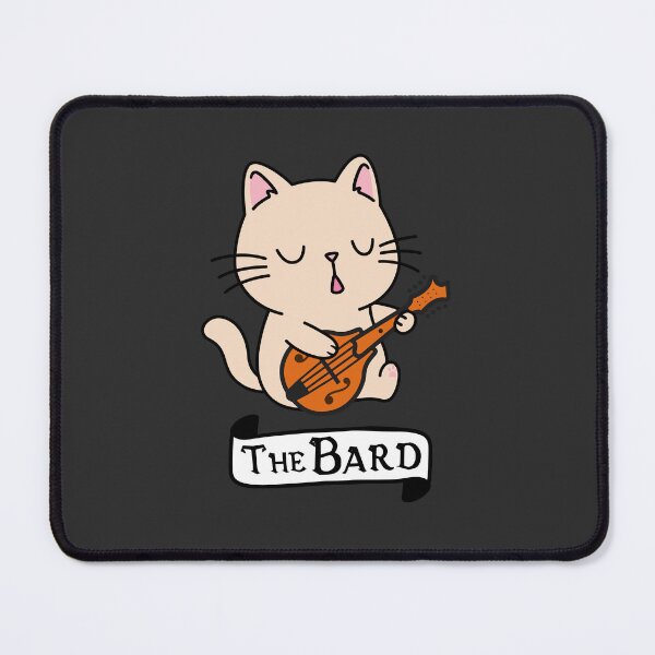 Item preview, The Bard | DnD Gamer Cat designed and sold by Cute N' Nerdy Shop.