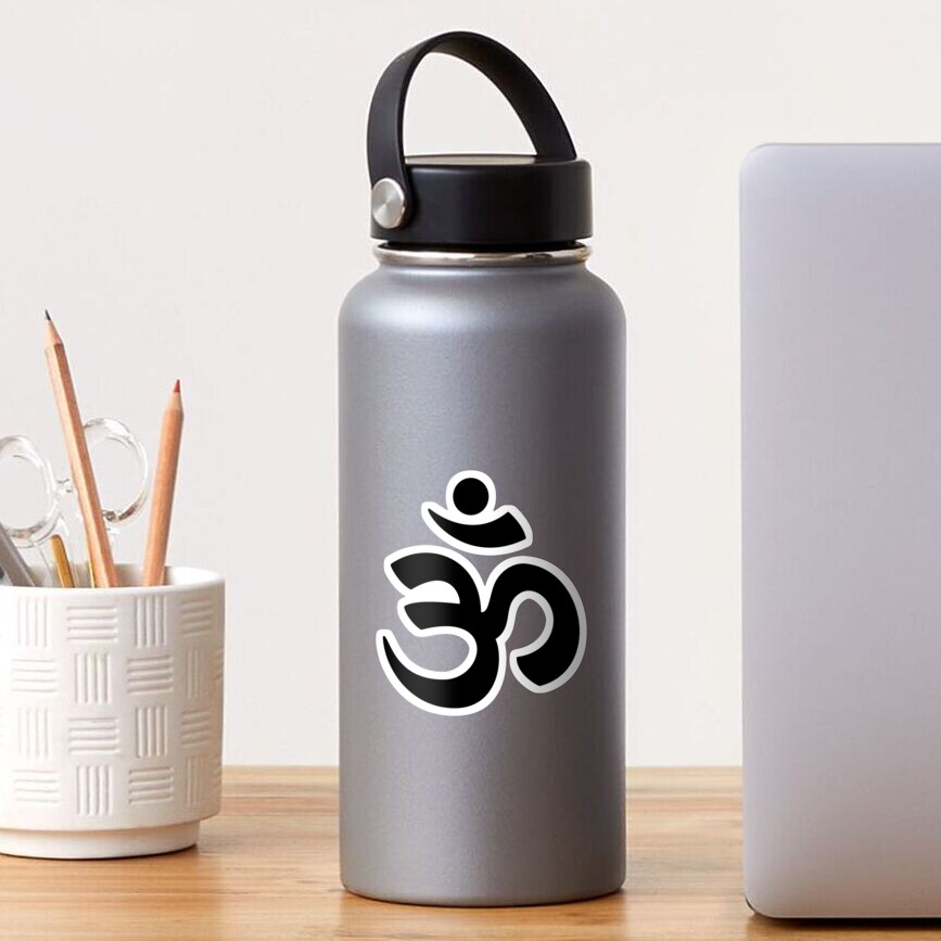 Om in Black Sticker