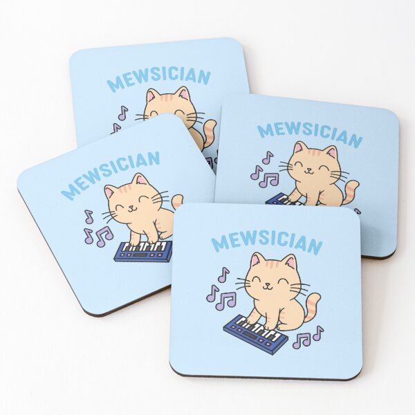 Item preview, Mewsician Cat with Piano Keyboard | Musician Gift designed and sold by Cute N' Nerdy Shop.