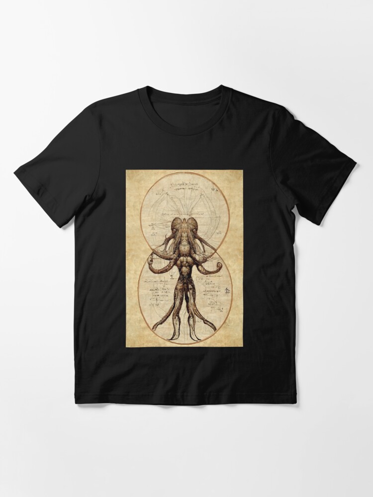 Ancient Cthulhu Monster Anatomical Diagram Vitruvian Man