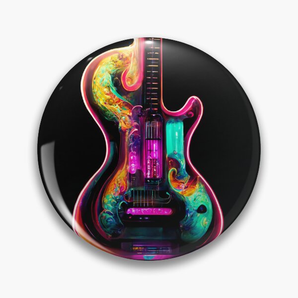 Item preview, Gfab Bfab Gen Ai FFab ABAI Surreal Trends Clothing Neon Electric guitar designed and sold by Surrealtrends.