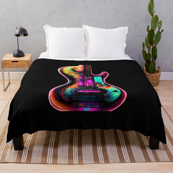 Item preview, Gfab Bfab Gen Ai FFab ABAI Surreal Trends Clothing Neon Electric guitar designed and sold by Surrealtrends.