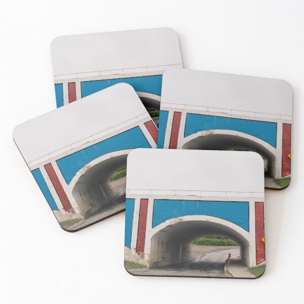 Item preview, Colorful painted railway bridge in East Glacier Village designed and sold by mkopka.
