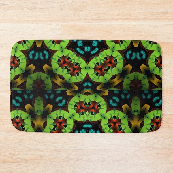 Item preview, Seamless Green Pixel Mandala bulbs designed and sold by Afro-spirit-art.