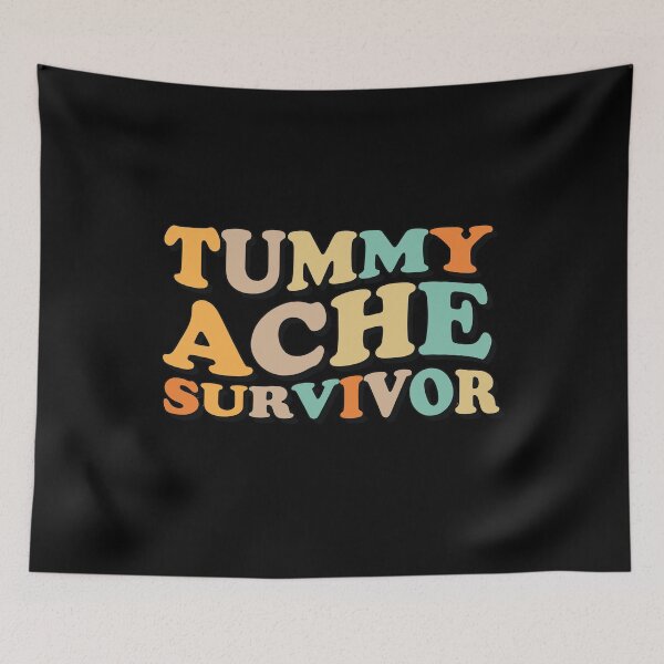 Item preview, Groovy Vintage Tummy Ache Survivor Stomachache IBS designed and sold by Tatus Brinal.