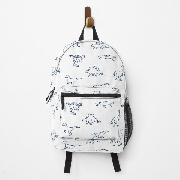 Item preview, Dinosaur line art pattern (Navy Blue) designed and sold by CherieTree.