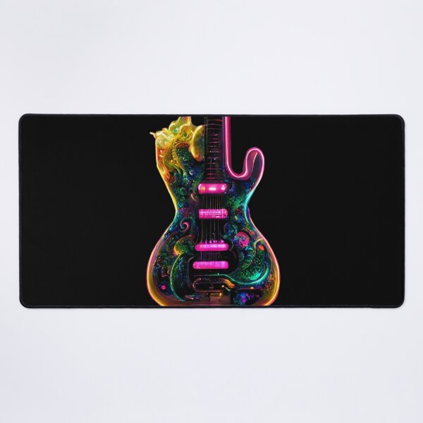 Item preview, Gfab Bfab Gen Ai FFab ABAI Surreal Trends Clothing Neon Electric guitar designed and sold by Surrealtrends.
