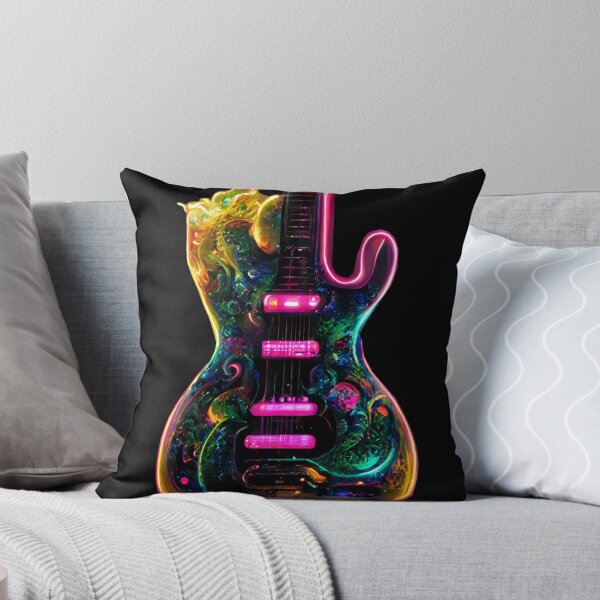 Item preview, Gfab Bfab Gen Ai FFab ABAI Surreal Trends Clothing Neon Electric guitar designed and sold by Surrealtrends.