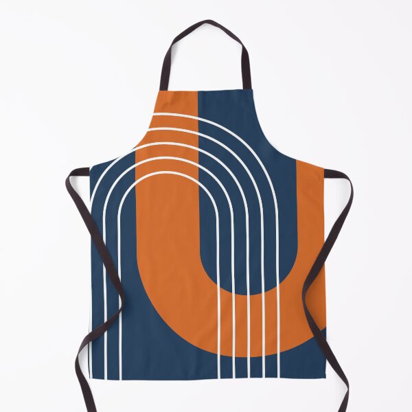 Item preview, Geometric Lines and Shapes 32 in Navy Blue Orange designed and sold by nineFlorals.