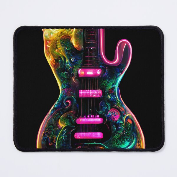 Item preview, Gfab Bfab Gen Ai FFab ABAI Surreal Trends Clothing Neon Electric guitar designed and sold by Surrealtrends.
