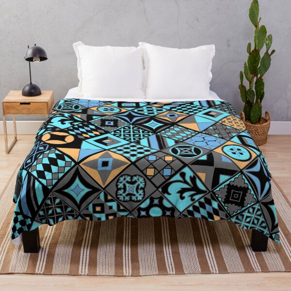 Item preview, Tropical Colored Tile Patterns 002 designed and sold by sunnthreads.