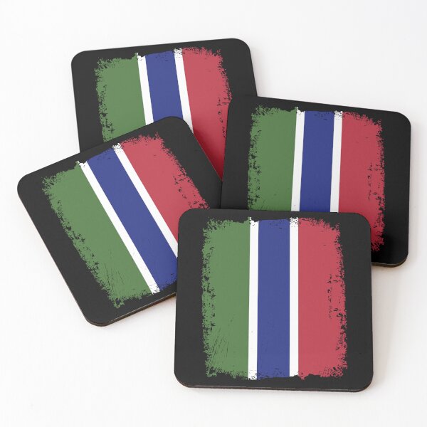 Item preview, The Gambia Flag Distressed designed and sold by rafaeltto.