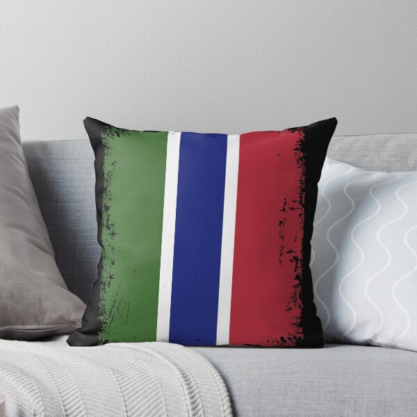 Item preview, The Gambia Flag Distressed designed and sold by rafaeltto.