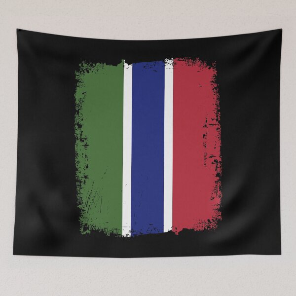 Item preview, The Gambia Flag Distressed designed and sold by rafaeltto.
