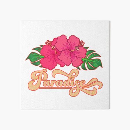 "Pink Hibiscus Paradise Y2k" Art Board Print for Sale by i7Creative ...