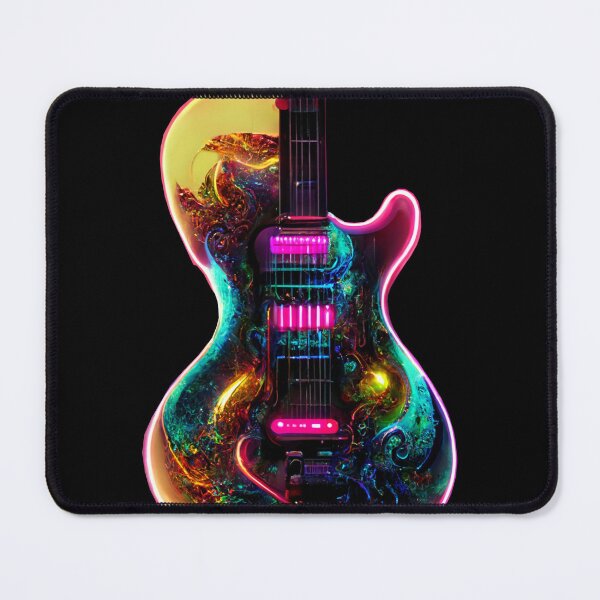 Item preview, Gfab Bfab Gen Ai FFab ABAI Surreal Trends Clothing Neon Electric guitar designed and sold by Surrealtrends.