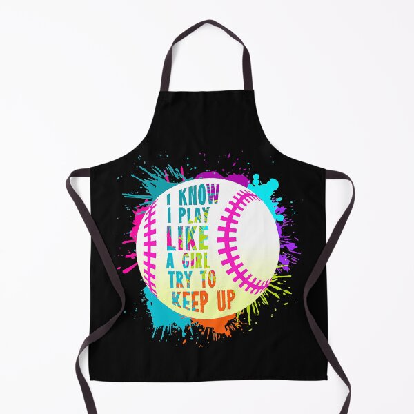Item preview, I Know I Play Like A Girl Try To Keep Up Funny Softball Baseball Quote designed and sold by MichelSorour.