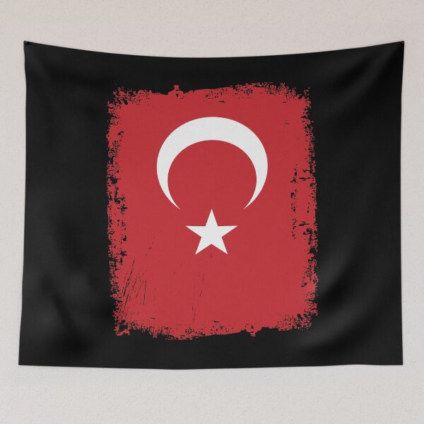 Item preview, Turkey Flag Distressed designed and sold by rafaeltto.