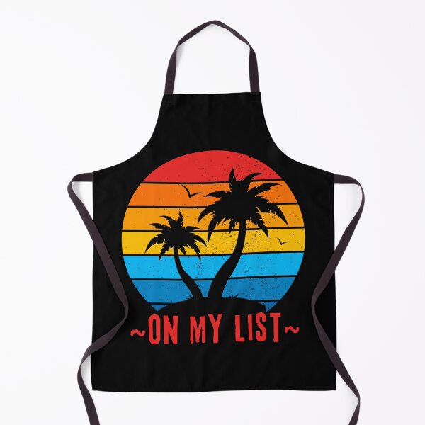 Item preview, On My List- Retro Palm Tree Sunset, Good Vibes, Self Love designed and sold by Sun Sand & Sea Art.