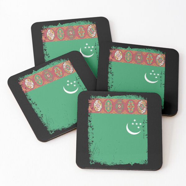 Item preview, Turkmenistan Flag Distressed designed and sold by rafaeltto.
