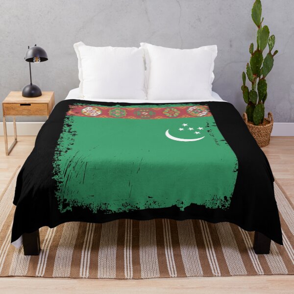 Artikelvorschau, Turkmenistan Flag Distressed entworfen und verkauft von rafaeltto.