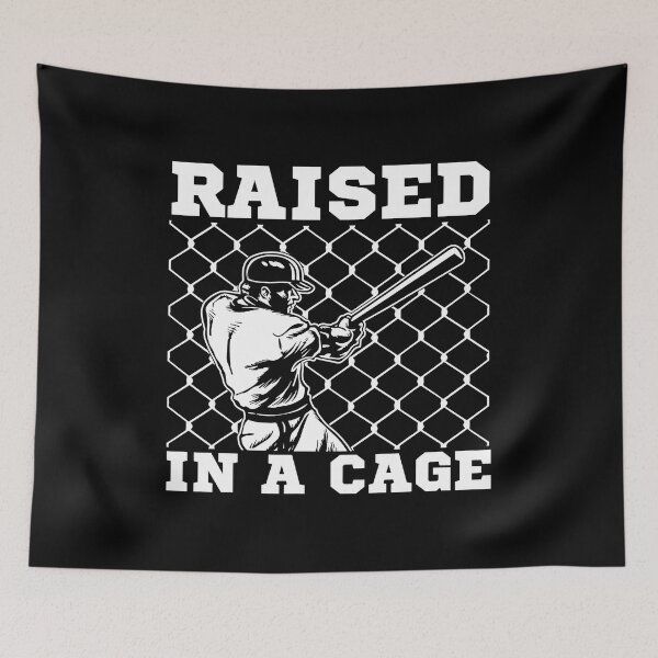 Item preview, Funny Raised In A Cage Baseball Coach Catcher Pitcher designed and sold by MichelSorour.