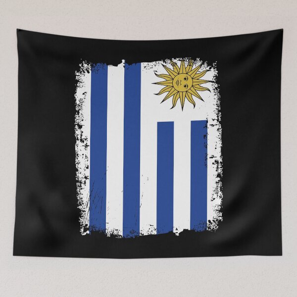 Item preview, Uruguay Flag Distressed designed and sold by rafaeltto.