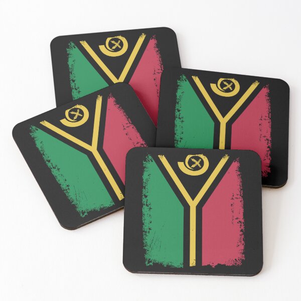 Item preview, Vanuatu Flag Distressed designed and sold by rafaeltto.