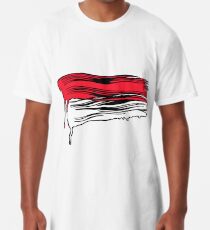 Lichtenstein Brush Strokes: Red Long T-Shirt