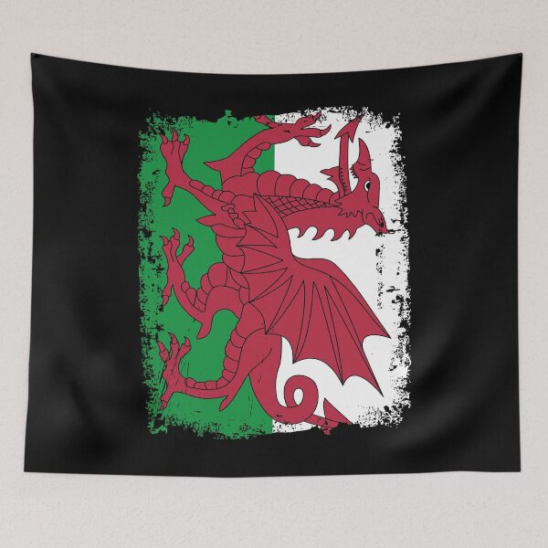 Item preview, Wales Flag Distressed designed and sold by rafaeltto.