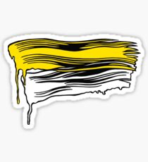 Lichtenstein Brush Strokes: Yellow Sticker