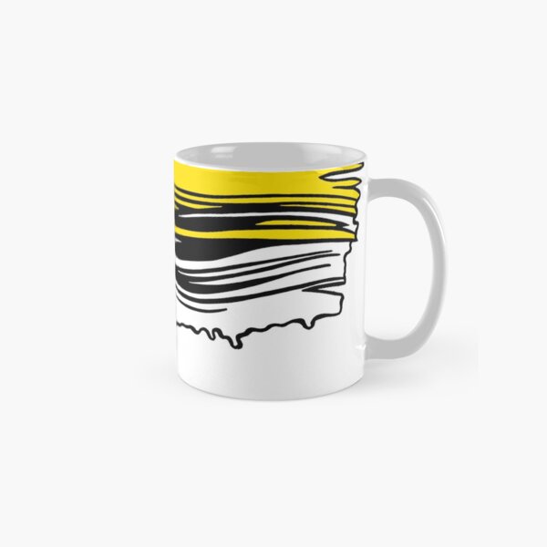 Lichtenstein Brush Strokes: Yellow Classic Mug